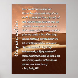 Ozymandias Gedicht von Percy Shelley, 1819 Poster