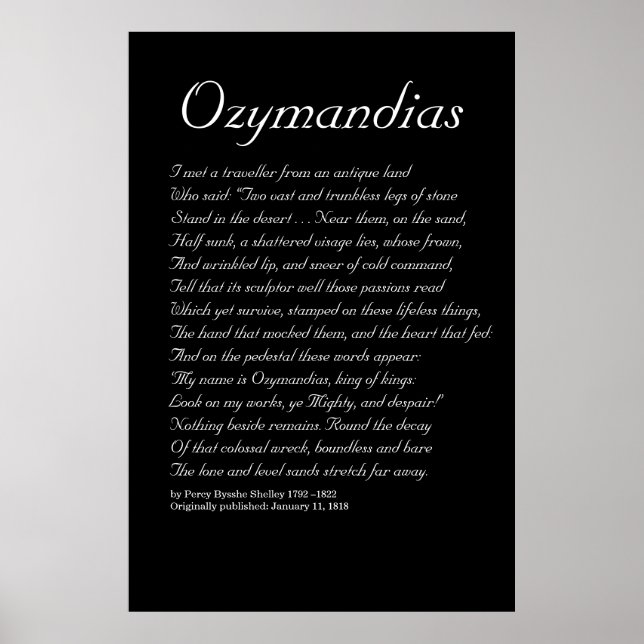 Ozymandias Poster (Vorne)