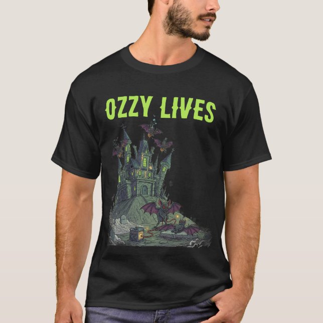 Ozzy Lives-Spuk House T-Shirt (Vorderseite)