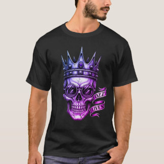 Ozzy Lives Totenkopf Brille Krone Biker Tattoo Lil T-Shirt