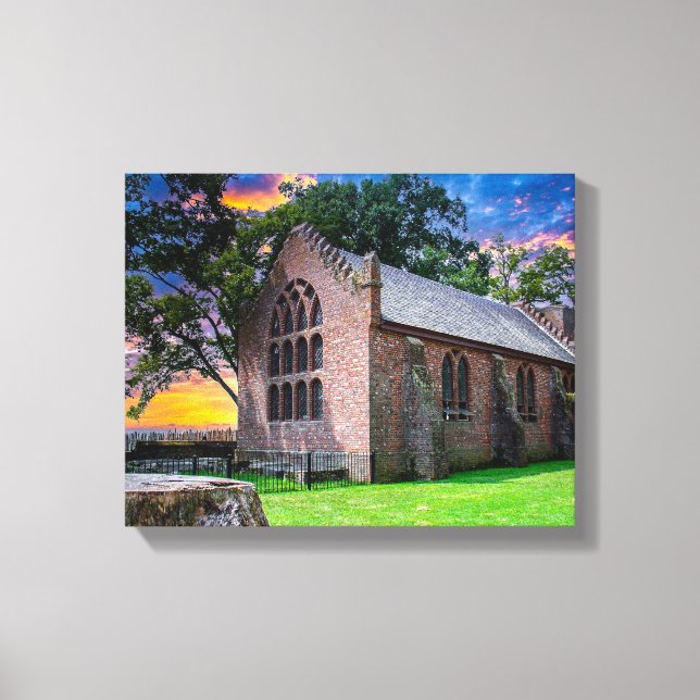P1010074-Jamestown, Virginia Old Church Leinwanddruck (Vorderseite)