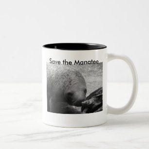 P1100366  Manatee &amp; Schildkröte    300, Rettet Zweifarbige Tasse