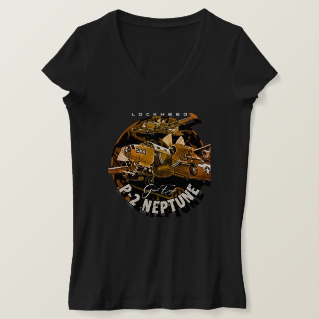 P2 Neptune US Marine Patrouillenflugzeug T-Shirt (Design vorne)