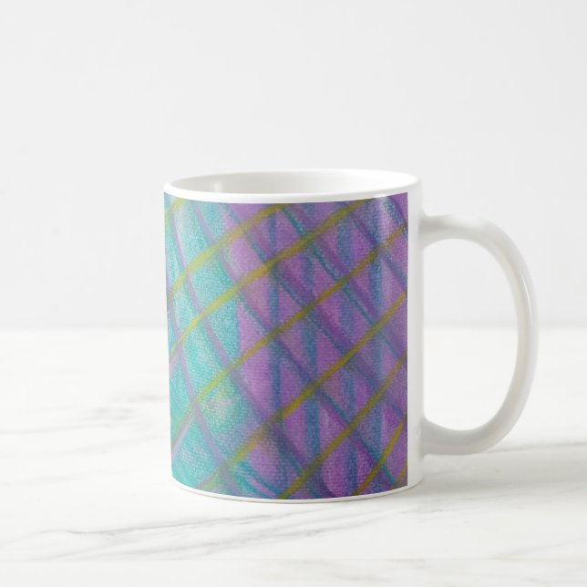 P34 Einzigartige farbenfrohe abstrakte Kunst Kaffeetasse (Rechts)