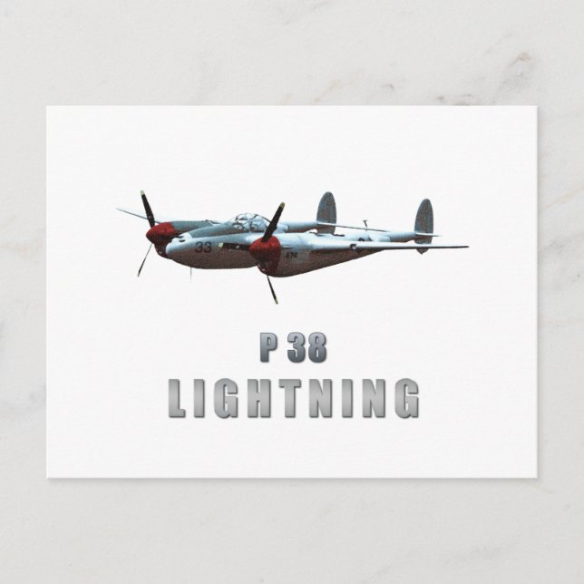 P38 Blitze Postkarte (Vorderseite)