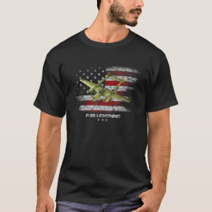 P38 Blitzstrahler P38 WW2 Pilot von Luftfahrzeugen T-Shirt
