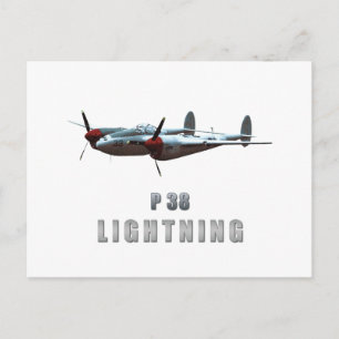 P38 Lightning Postkarte