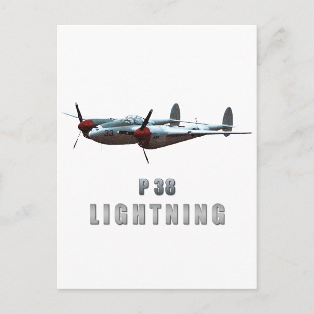 P38 Lightning Postkarte (Vorderseite)