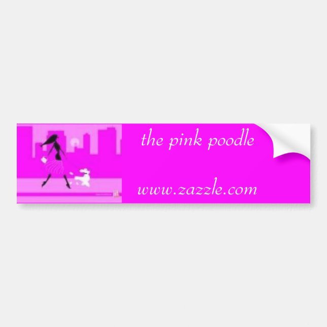 p3, rosa poodlewww.zazzle.com autoaufkleber (Vorne)