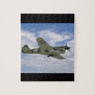 P40 Curtis mit heftigem Gesicht, Flying_WWII Puzzle