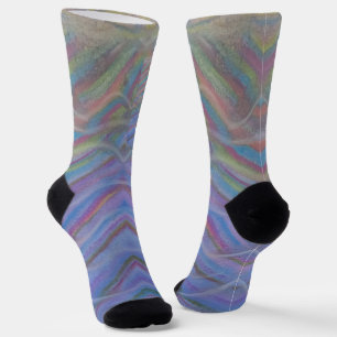 P40M Einzigartige farbenfrohe abstrakte Kunst Socken