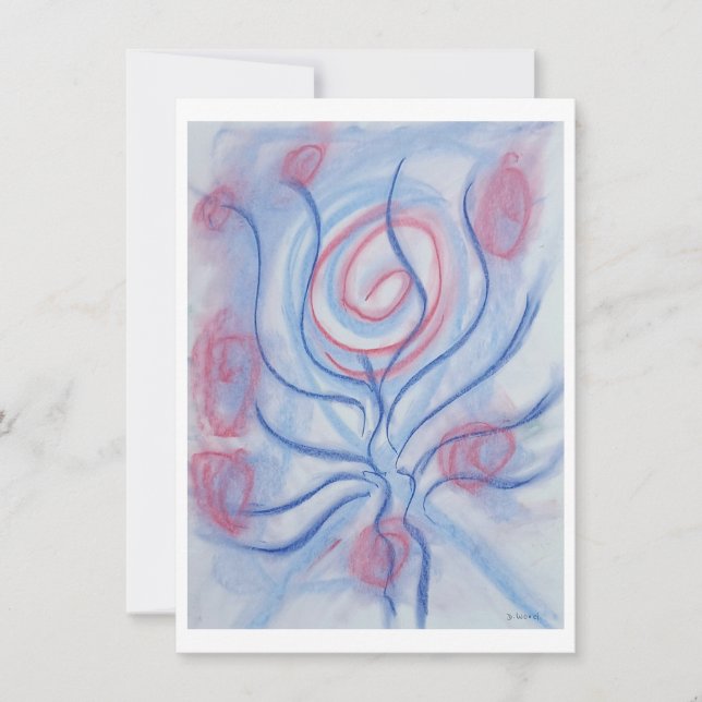 P43 Einzigartige farbenfrohe abstrakte Kunst Dankeskarte (Vorderseite)