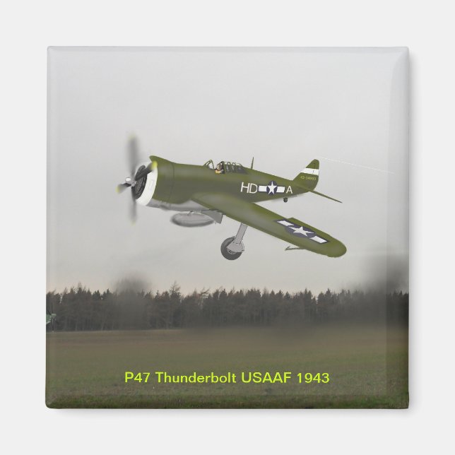 P47 Thunderbolt Magnet. Magnet (Vorne)