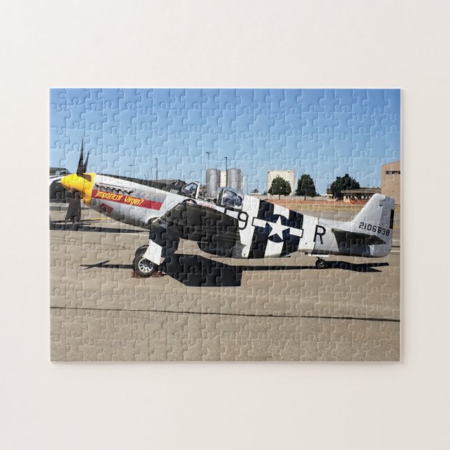 P51 Mustang-Flugzeug bei Flugschau 252 Stück Puzzl Puzzle (Horizontal)
