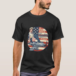 P51 Mustang Flugzeug für Wwii Up T-Shirt