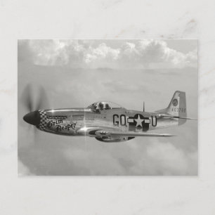 P51 Mustang 'Grim Sensenmann' Postkarte