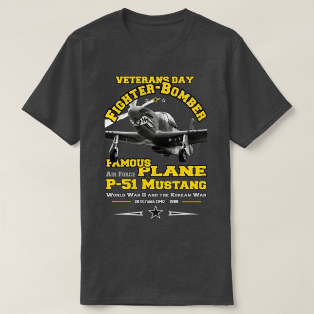 P51 MUSTANG-Kampfbomber 1 T-Shirt (Design vorne)