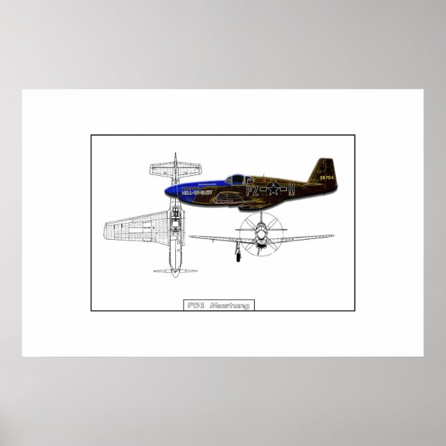 P51 Mustang Poster (Vorne)