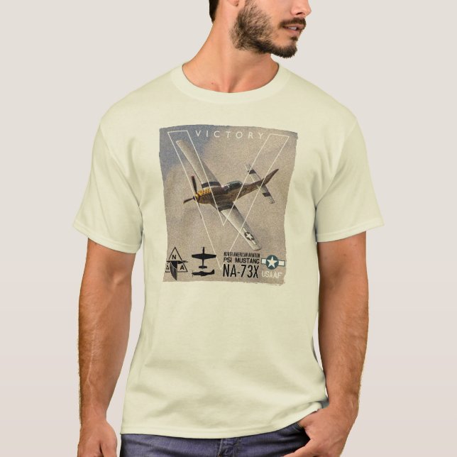 P51 Mustang T Shirt (Vorderseite)
