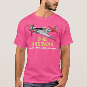 P51 Mustang Weltkrieg II Kampfbomber T T-Shirt