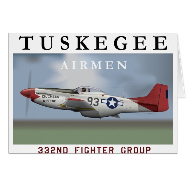 P51D roter Schwanzkämpfer geflogen von Tuskegee (Vorderseite (Horizontal))