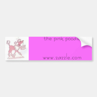 p5, rosa poodlewww.zazzle.com autoaufkleber