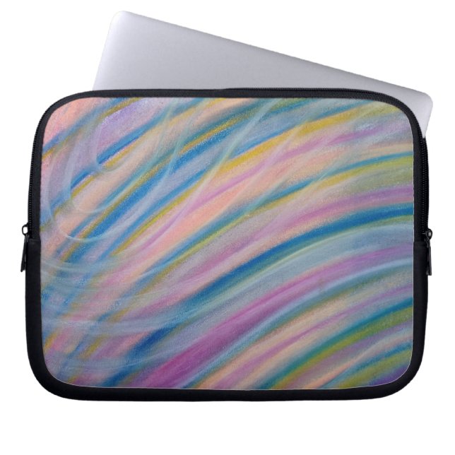 P6 Einzigartige farbenfrohe abstrakte Kunst Laptopschutzhülle (Vorderseite)