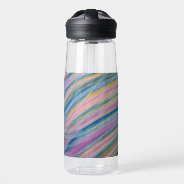 P6 Einzigartige farbenfrohe abstrakte Kunst Trinkflasche (Vorne)