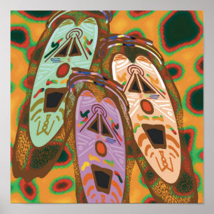 P70 - Dramatisches Afrikanisches Masken-Poster Poster