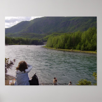 P8040287, Russian River Combat Fishing, Kenai R... Poster