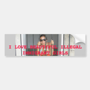 P8080479, I-LIEBE-SCHÖNER ILLEGALER IMMIGRANTGI… AUTOAUFKLEBER