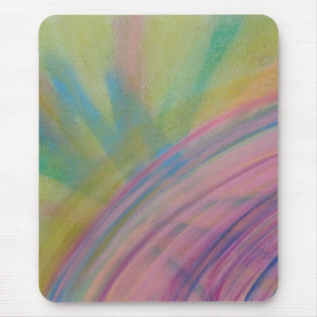 P9 Einzigartige farbenfrohe abstrakte Kunst Mousepad (Vorne)