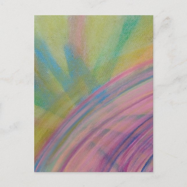 P9 Einzigartige farbenfrohe abstrakte Kunst Postkarte (Vorderseite)