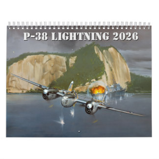 P-38 Lightning Authorized 2026 Calendar Kalender