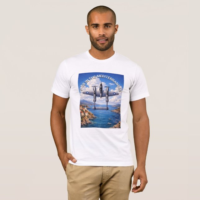 P-38 Lightning im Mittelmeerraum T-Shirt (Vorne ganz)