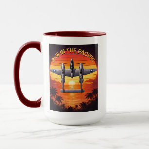 P-38 Lightning im pazifischen Kriegsschauplatz Tasse