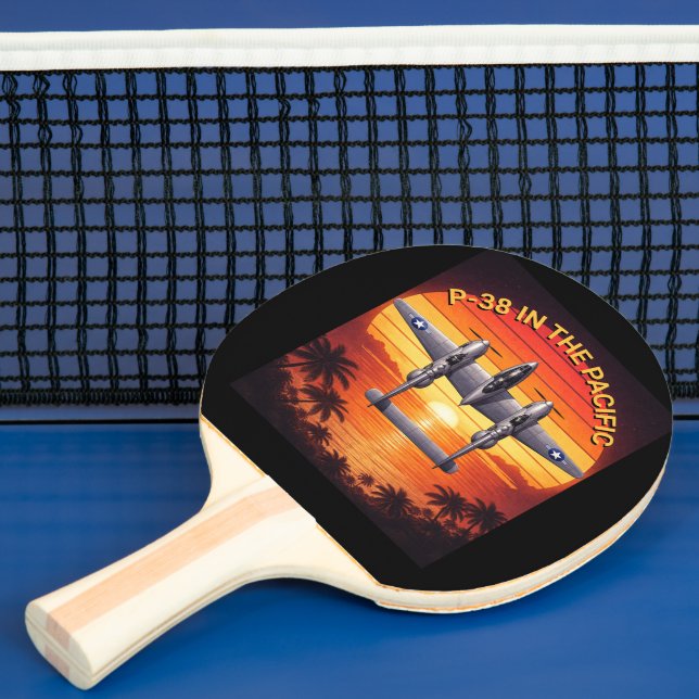 P-38 Lightning in the Pacific Theater Tischtennis Schläger (InSitu)
