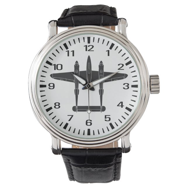 P-38 Vintager Blitzstil Armbanduhr (Vorderseite)