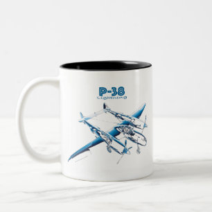 P-38 ZWEIFARBIGE TASSE