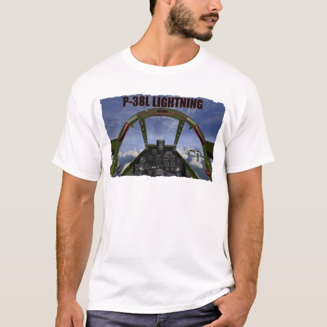 P-38L BLITZ-COCKPIT-ANSICHT T-Shirt (Vorderseite)