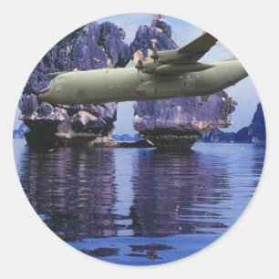 P-3 Orion Over Viet Nam Runder Aufkleber