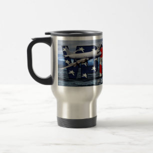 P-3B Orion Travel Mug in gebürstetem Silber Reisebecher