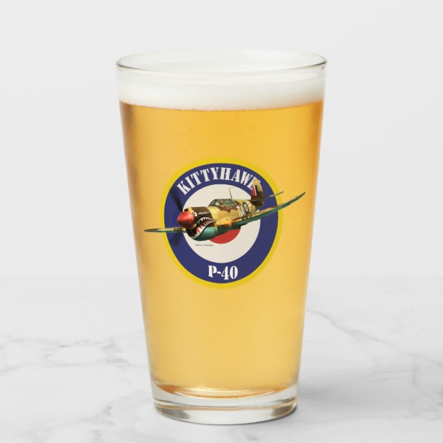 "P-40 Kittyhawk" Glas (Vorne (Gefüllt))