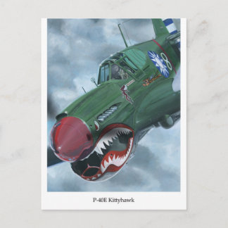 P-40 Kittyhawk Postkarte
