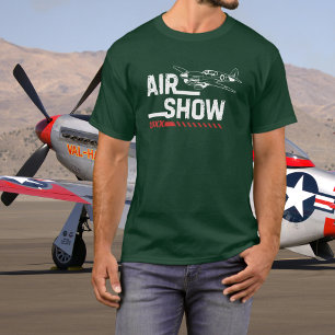 P-40 Vintage Airplane Airshow WWII Benutzerdefinie T-Shirt