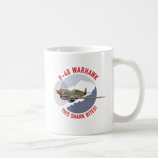 P-40 Warhawk Haifisch-Mund Tasse (Rechts)