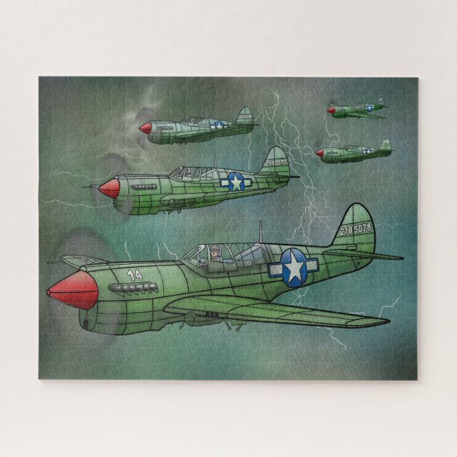 P-40 Warhawks Fliegen ist ein Sturmpuzzle 520 Stüc Puzzle (Horizontal)