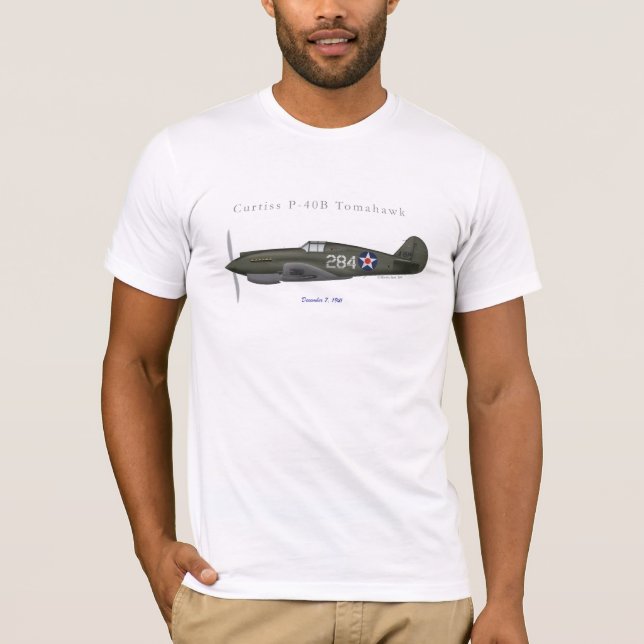 P-40B Tomahawk-Kämpfer T-Shirt (Vorderseite)