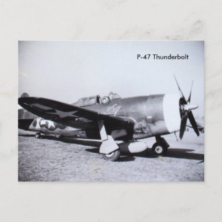P-47 THUNDERBOLT WWII | Flugzeug Postkarte