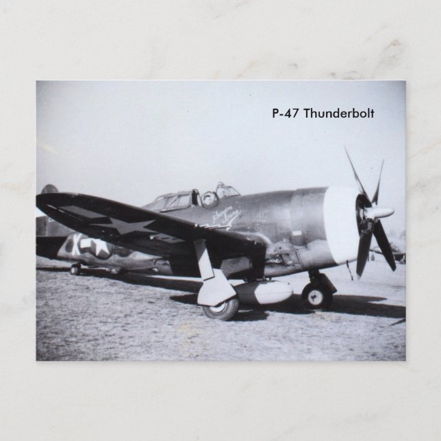 P-47 THUNDERBOLT Zweiter Weltkrieg | Luftfahrzeug Postkarte (Vorderseite)